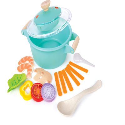 Hape Little Chef Cooking & Steam Playset | Toy Kitchen with Play Food and Accessories, for Children Ages 3+ Years