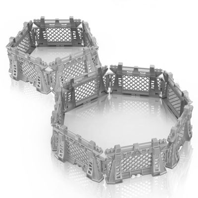 Oriate 12PCS Dinosaur Capture Fencing Accessories Playset, Plastic Dinosaur Cage Fence Toys for Dino Fans, Suitable for Dinosaur World Figures Educational Gift for Kids n Toddler