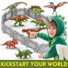 Oriate 12PCS Dinosaur Capture Fencing Accessories Playset, Plastic Dinosaur Cage Fence Toys for Dino Fans, Suitable for Dinosaur World Figures Educational Gift for Kids n Toddler view 2