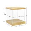 BenchPro Clear Acrylic Display Case for Trophy, Collectibles, Assemble Cube Display Box Stand Dust Proof Protection Showcase for Action Figures Toys. (1.75" & 1" Thick Wood, 12" H x 12" L x 12" D) view 3
