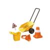 Hape Construction Sand Toy Dumper Set | Toy Set with Wheelbarrow Bucket, Shovel, Cone and Sign, for Children Ages 3+ view 1