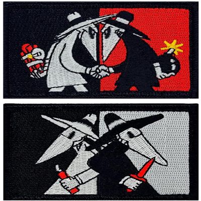 Spy vs Spy Patch 2pc Bundle Set - Hook Fastener Backing B023
