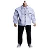 1/12 Scale Male Clothes,Men's Plaid Shirt Coat Costume Outfit Clothing for 6inch Male Action Figure Body (White Plaid Shirt) view 1