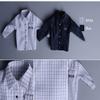 1/12 Scale Male Clothes,Men's Plaid Shirt Coat Costume Outfit Clothing for 6inch Male Action Figure Body (White Plaid Shirt) view 4