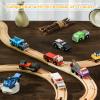 SainSmart Jr. Wooden Train Set Accessories Toy Cars (10 PCS), Compatible with All Major Brands, Gift for Toddlers and Kids Aged 3+ view 4