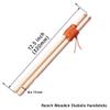 12.5 inches (32cm) Beech Wooden Diabolo Handsticks with Natural Wood Texture - Diablo Sticks with 2 Pro Slide diabolo Strings view 2