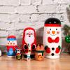 MAGICLULU Bags Assorted Sizes 6pcs Russian Nesting Dolls Christmas Snowman Nesting Dolls Cute Cartoon Pattern Nesting Doll for Christmas Easter Halloween Santa Suit view 2