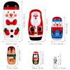 MAGICLULU Bags Assorted Sizes 6pcs Russian Nesting Dolls Christmas Snowman Nesting Dolls Cute Cartoon Pattern Nesting Doll for Christmas Easter Halloween Santa Suit view 3