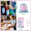 Sherr 140 Pcs Mermaid Party Favors Gift Bags for Girls Birthday Decorate Supplies Include Drawstring Bags Silicone Bracelets Keychains Pens Stickers Notebooks Stuffers (Mermaid) view 3