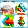Stacking Toys Building Blocks for Toddlers 60 PCS Montessori Toys for 3 4 5 6 Year Old Sensory Toys Preschool Learning Activities Stem Educational Pyramid Magic Tower Gifts Set for Kids Boys Girls view 4