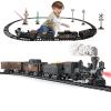 Classic Model Train Set Toy with Steam and Sound, Electric Train for Under The Trees, Cargo Car for Boys & Girls 3 4 5 6 7 Years view 1