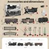 Classic Model Train Set Toy with Steam and Sound, Electric Train for Under The Trees, Cargo Car for Boys & Girls 3 4 5 6 7 Years view 3