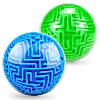 2 Pack 3D Puzzle Maze Ball, Memory Sequential Gravity Cube Balls Educational Toys for Kids Teens & Adults, Hard Challenges Game Lover Tiny Balls Brain Teasers Game Gifts