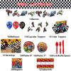 Heidaman Dirt Bike Party DecorationsDirt Bike Birthday Decorations For BoysMotorcycle Birthday Decorations,Set Included Banner Backdrop Tablecloth Balloon Cake Toppers Cupcake Toppers 7 "Plate 9" view 2