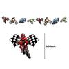 Heidaman Dirt Bike Party DecorationsDirt Bike Birthday Decorations For BoysMotorcycle Birthday Decorations,Set Included Banner Backdrop Tablecloth Balloon Cake Toppers Cupcake Toppers 7 "Plate 9" view 3