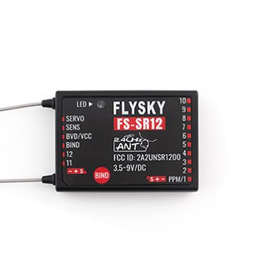 Flysky FS-R7V FS-R7D 7CH/FS-R4P 4CH/FS-SR12 12CH Receiver with ANT Protocol for RC Car Remote Control (FS-SR12 12CH)