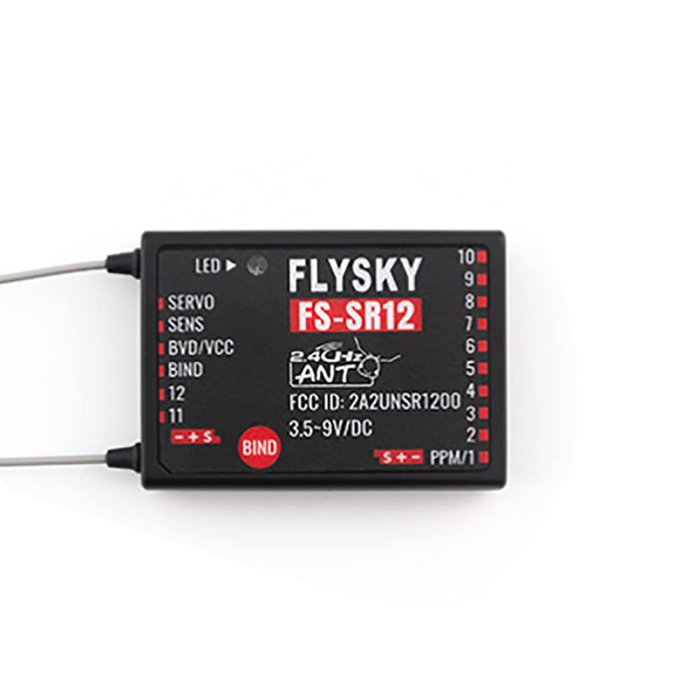 Flysky FS-R7V FS-R7D 7CH/FS-R4P 4CH/FS-SR12 12CH Receiver with ANT Protocol for RC Car Remote Control (FS-SR12 12CH)