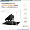 COOLTAKU Clear Acrylic Display Case, Front-Open Door with Magnetic Buckle, Assemble Display Box, Dustproof Protection Showcase for Figures, Collections, Models, Toys (8x6x8 inch, 20x15x20 cm) view 2
