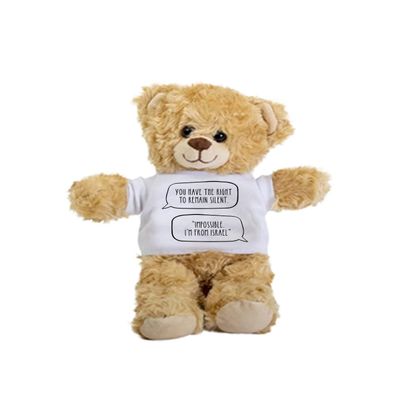 SpreadPassion Israel Teddy Bear, Gift Stuffed Animal, Plush Teddy Bear with Tee, Welcoming Baby Gift, Gift for Her, Gift for Newborn, Israel Birthday Christmas Basket Gift Idea