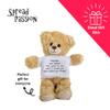SpreadPassion Stepdad Teddy Bear, Stepdad Gift, Gift Stuffed Plush Animal with Tee, Welcoming Baby Gift, for Her, for Newborn, Stepdad Birthday Christmas Basket Gift Idea - Brown, White view 3