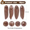 20 Pcs Finger Slingshot Novelty Toys, Toy Poop for Halloween, Fake Poop for Novelty Toys and Amusements, Poop for Finger Slingshot, Poop Rubber Spoof Toy for School Party view 2