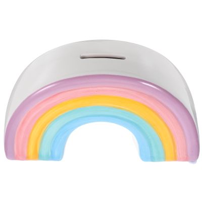 IMIKEYA Piggy Bank: Rainbow Design Ceramic Piggy Bank Money Box Decorative Coin Bank Money Bank Saver Storage Box for Kids Wedding Home Nursery Decor
