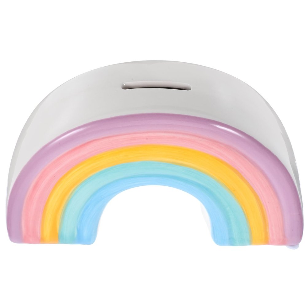 IMIKEYA Piggy Bank: Rainbow Design Ceramic Piggy Bank Money Box Decorative Coin Bank Money Bank Saver Storage Box for Kids Wedding Home Nursery Decor
