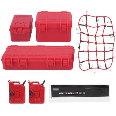 NDNCZDHC RC Car Mini Decoration Accessories Simulated Decoration Luggage Net Suitcase Fuel Luggage Net Kit for 1/8 1/10 Model Crawler RC Car