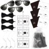 Mepase 18 Pcs Ring Bearer Gifts Ring Wedding Bearer Security Include Proposal Bow Tie, Security Badge, Sunglasses, Earpiece Card and Organza Bags for Police Secret Service Costume view 1