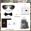 Mepase 18 Pcs Ring Bearer Gifts Ring Wedding Bearer Security Include Proposal Bow Tie, Security Badge, Sunglasses, Earpiece Card and Organza Bags for Police Secret Service Costume view 2