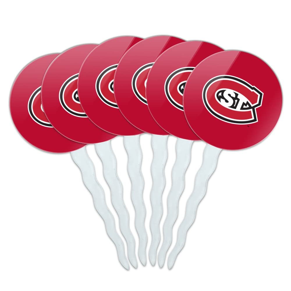 St. Cloud State University Primary Logo Cupcake Picks Toppers Decoration Set of 6