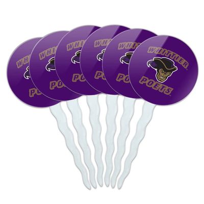 Whittier College Poets Logo Cupcake Picks Toppers Decoration Set of 6