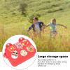 Sanpyl Kids Camera Case Compatible with Most Kids Camera Toys, Kids Video Camera and Accessories DIY Cartoon Decors Shock Absorbing Camera Bag, for Girls Gifts (Red) view 2