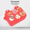 Sanpyl Kids Camera Case Compatible with Most Kids Camera Toys, Kids Video Camera and Accessories DIY Cartoon Decors Shock Absorbing Camera Bag, for Girls Gifts (Red) view 4