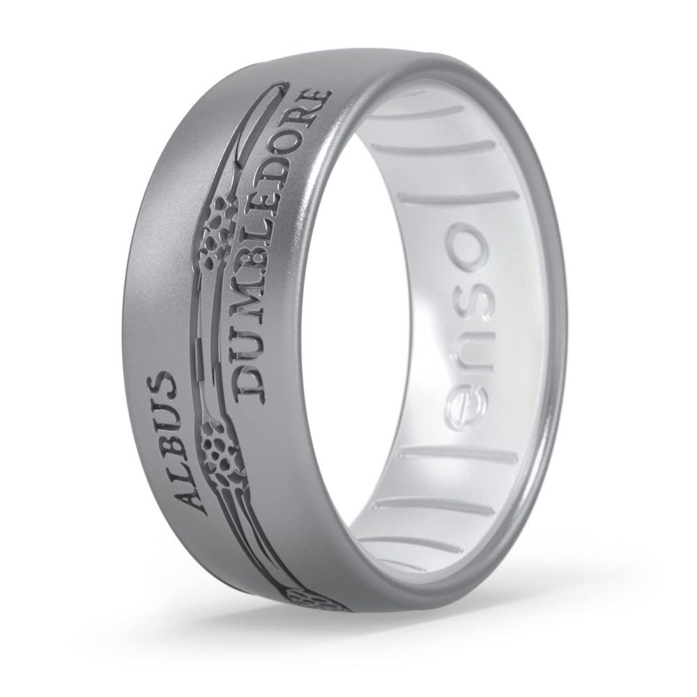 Enso Rings Harry Potter Wand Collection - Comfortable and Flexible Silicone Rings - Albus Dumbledore - 5