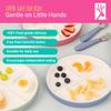 Elk and Friends Kids 7.8 Porcelain White Plates with Silicone Sleeves | Divided Plates | Suitable for Kids/Toddlers | Microwave & Dishwasher Safe | Non Slip | Snack Dishes view 3