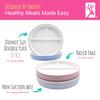 Elk and Friends Kids 7.8 Porcelain Divided Plates with Silicone Sleeves | Suitable for Babies/Kids/Toddlers | Microwave & Dishwasher Safe | Non Slip | Snack Dishes view 4