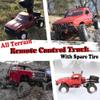 The perseids RC Truck 1/16 RC Rock Crawler 2.4G 4WD Remote Control Offroad Car RC Semi Trucks and Trailer All Terrain Cars, RC Pickup Truck Racing Climber Vehicles RTR (WPL C14+WPL C24 Red 2 Batterys) view 4