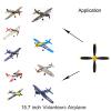 3 Sets Rc Plane 4-Blade Propeller with Propeller Savers and one Adapters for VOLANTEXRC 761-11 761-12 761-13 P40 BF109 P51 F4U T28 Airplane view 3