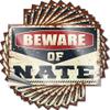 Toolbox Stickers and Decals Beware of Nate Funny Sticker 10 Pcs Funny Stickers for Cars Funny Stickers for Cars (Size : 6X9CM) view 1