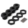 Aluminum 17mm Hex Wheel Nuts Adapter for Arrma 6s BLX Infraction Limitless Mojave Typhon hopups Upgrade Parts 8 pcs/Set(Black) view 4
