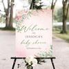 GLAVICY Personalized Baby Shower Welcome Sign, Custom Baby Shower Sign, Baby Shower Decorations, Greency Baby Shower Sign, Plastic Sign Weatherproof, Printed Front & Back Options and Stand Option #6 view 2