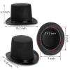 Pumtus 2 Pack Black Felt Top Hat, Funny Party Stovepipe Hat, Formal Tuxedo Vampire Costume Hat, Dress Up Victorian Hat for Cosplay, Halloween, Unisex view 2