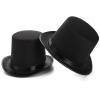 Pumtus 2 Pack Black Felt Top Hat, Funny Party Stovepipe Hat, Formal Tuxedo Vampire Costume Hat, Dress Up Victorian Hat for Cosplay, Halloween, Unisex view 3
