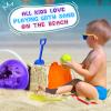 Qiuyanbo 5 Inch Sand Castles Beach Buckets and Shovel Set,Sand Bucket Water Bucket for Beach Fun Great Summer Party Accessory24 Shovels and 24 Pail Buckets view 4