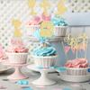 Gyufise 24Pcs Girl God Bless and Baptism Cupcake Toppers Glitter Dove Chalice Bible Cross Cupcake Picks First Communion Christian Baptism Theme Baby Shower Girls Birthday Party Cake Decorations Gold view 4