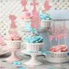 Gyufise 24Pcs Girl God Bless and Baptism Cupcake Toppers Glitter Dove Cross Cupcake Picks First Communion Christian Baptism Theme Baby Shower Girls Birthday Party Cake Decorations Supplies Rose Gold view 4