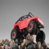 Aluminum 1.0 Inch Alloy Beadlock Wheel Rims Set (Star) for Traxxas 1:18 TRX4M Ford Bronco / TRX4M Land Rover Defender/Axial 1:24 SCX24 Deadbolt / SCX24 Jeep Wrangler Upgrades - Red view 2