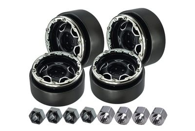 Aluminum 1-inch Beadlock Wheel Rims set (Star) - GPM SCX24 4WD DEADBOLT by GPM
