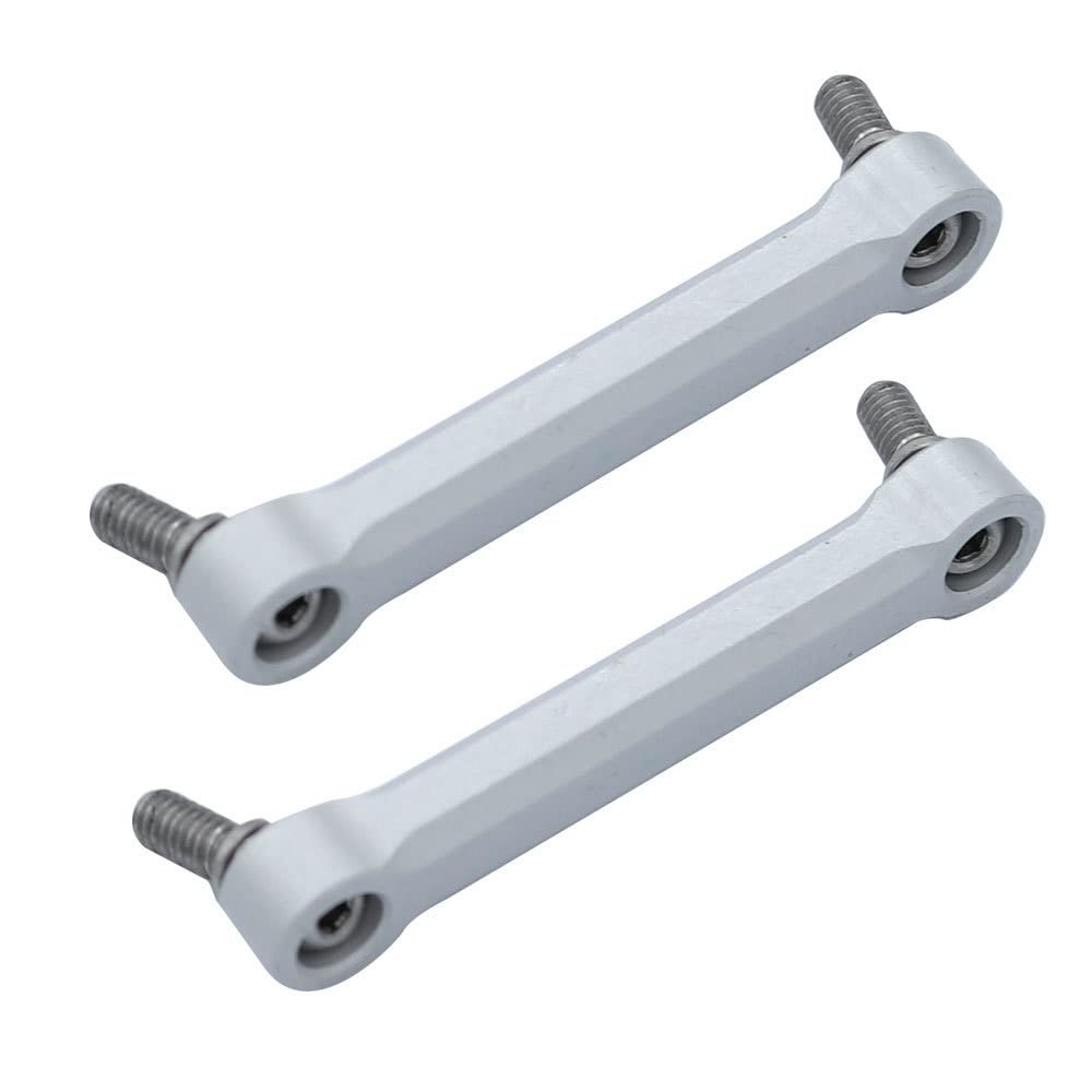 Palumma RC Steering Tie Rod, Aluminum Steering Rod Tie Links for SG1603 SG1604 UD1601 RC Crawler Car Parts(silver), Silver, Steering Rod Tie Links